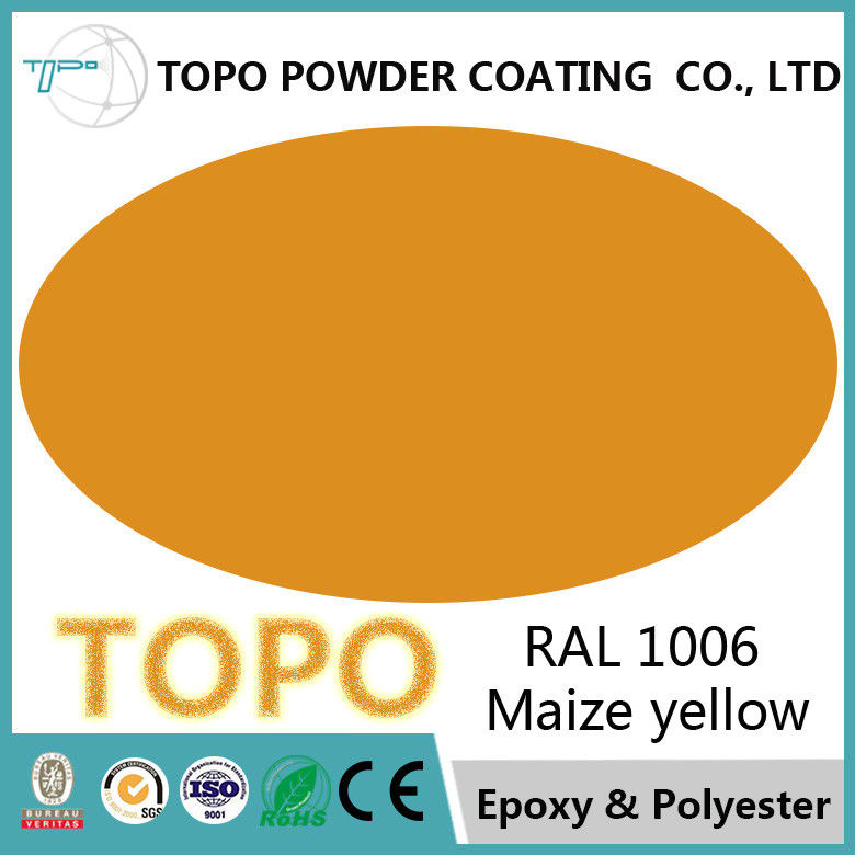 RAL 1006 ذرت زرد خالص پوشش اپوکسی پودر قابل اعتماد رزین مواد اصلی