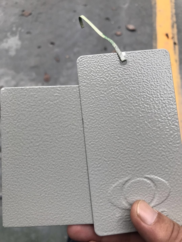 پوشش پودری اپوکسی پلی استر کم کیورینگ Ral7032 هیبریدی بافت دار برای مبلمان فلزی